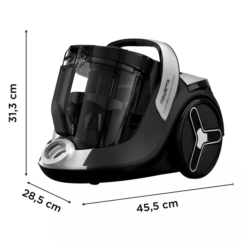 Rowenta Green Force Cyclonic Effitech+ RO7C66 Cordless Stick Vacuum Cleaner with Flex Technology and Aqua Head