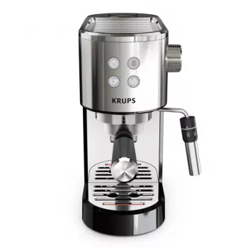 Krups Virtuoso XP444C10 Semi-Automatic Espresso Machine, 15 Bar, 1L, Black/Silver