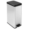 Curver Slim Bin 40L Square Plastic Black, Silver