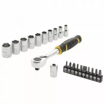STANLEY 1/2 inch Ratchet Set 120T Sockets and Bits