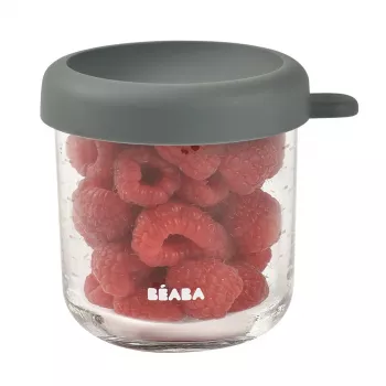 BEABA Glass Storage Jar with Airtight Lid 250 ml Mineral