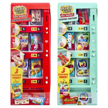 MGA's Miniverse Vending Machine Playset - Make It Mini Food Diner Series 1, 4 Surprise Capsules, Interactive Coin Slot and Dispenser, Collectible Mini Food Creations, Ages 8+