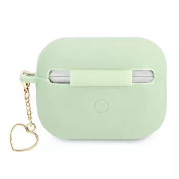 GUESS GUAPLSCHSN AirPods Pro Cover Green Silicone Charm Heart Collection