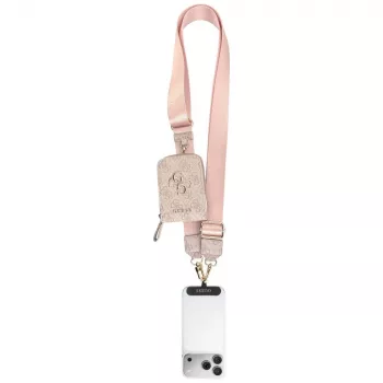 GUESS 4G Metal Logo Universal Crossbody Phone Strap Small Purse - Pink