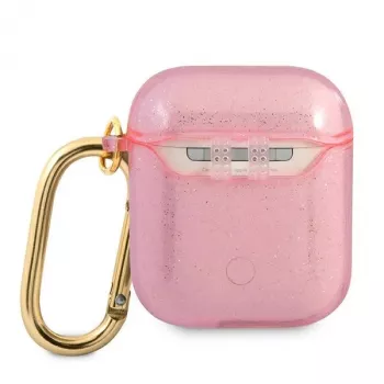 GUESS Glitter Collection Protective Case for Apple AirPods 1/2 - Pink
