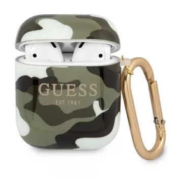 GUESS Camo Collection AirPods 1/2 Cover Green/Khaki