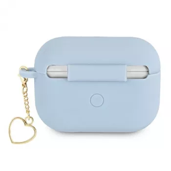 GUESS AirPods Pro Cover Blue Silicone Charm Heart Collection