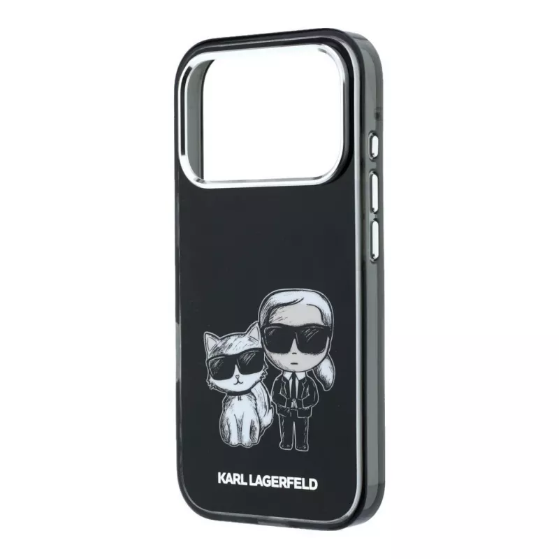 Karl Lagerfeld Karl & Choupette Bodies Sketch Print MagSafe Case for iPhone 18 Pro Max / 17 Pro Max - Black