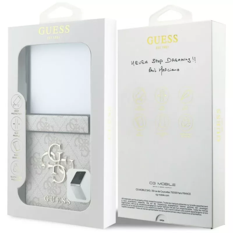 GUESS 4G Big Logo Hard Case for Samsung Galaxy Z Flip5 - Pink