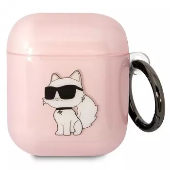 Karl Lagerfeld Ikonik Choupette AirPods 1/2 Cover Pink