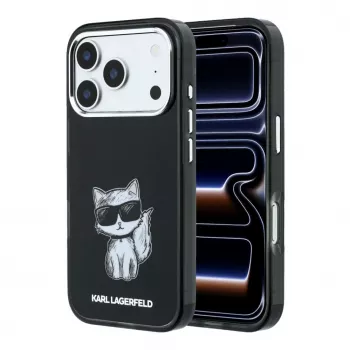 Karl Lagerfeld IML Choupette Body Sketch Print MagSafe Case for iPhone 18 Pro / 17 Pro - Black