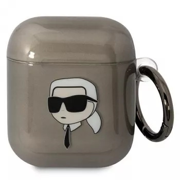 Karl Lagerfeld KLA2HNIKTCK AirPods 1/2 Cover Black Karl's Head