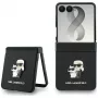 Karl Lagerfeld Karl & Choupette Saffiano Pins Case for Samsung Galaxy Z Flip5 - Black