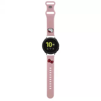 Hello Kitty Universal Silicone Watch Strap with Kitty Head Motif, Pink, 20mm