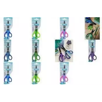 WEDO Gripy Craft Scissors 130 mm Pointed Tip, Stainless Steel, Right-Handed, Black, 1 Piece on Blister Card