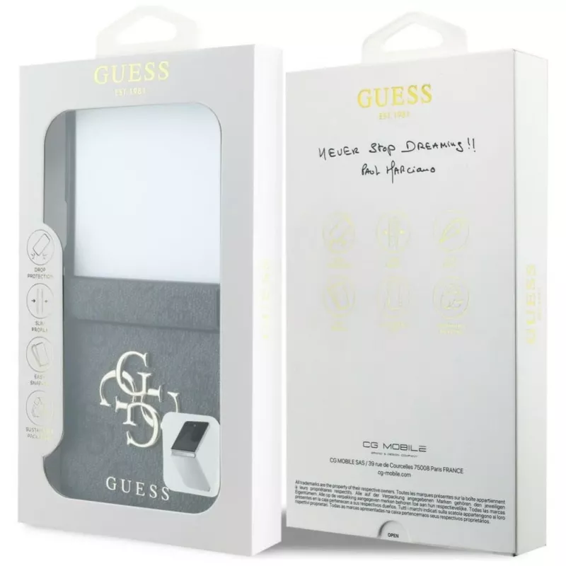 GUESS Big 4G Logo Case for Samsung Galaxy Z Flip 5 - Black