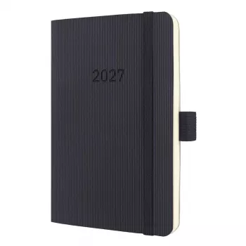 Sigel Conceptum C2723 Weekly Planner 2027, approx. A6, Softcover, Black