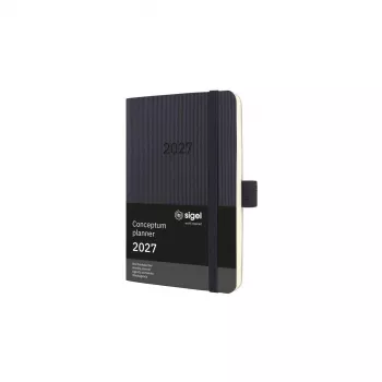 Sigel Conceptum C2723 Weekly Planner 2027, approx. A6, Softcover, Black