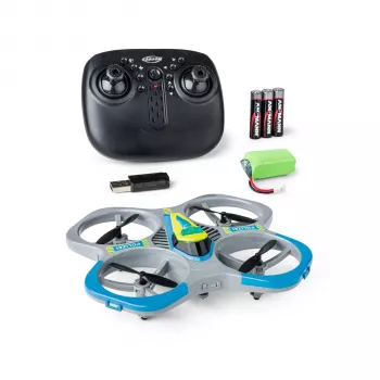 Carson Cyber Drone Polizei 2.4G 100% RTF – Police Edition Quadcopter with 6-Axis Gyro, Altitude Hold, Headless Mode, 360° Flips, LED Lights, Ready-to-Fly