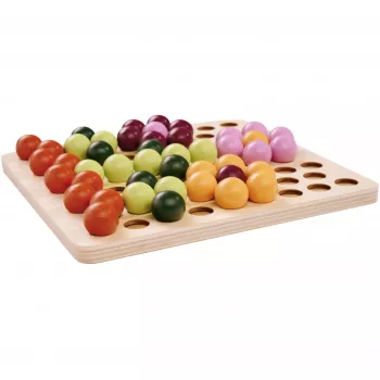 Eichhorn Montessori Sorting Beads, 51-Piece Wooden Educational Toy for Ages 3+