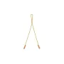 Dynapark Work Positioning Lanyard 80 cm - 22 kN Polyamide Webbing, CE EN 354, Sewn Loops with Thimbles, Yellow/Black
