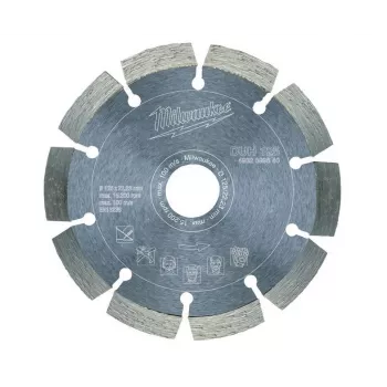 MILWAUKEE DUH Diamond Cutting Disc 125 mm, Segmented, Dry Cutting for Concrete, Stone, Masonry