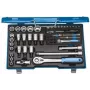 GEDORE 50-Piece Socket Wrench Set 1/4 inch & 1/2 inch Drive, 6-Point, Matt Chrome, in Case