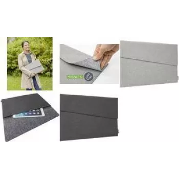 SIGEL BA503 Laptop and Tablet Sleeve up to 15.6 Inch, Grey, Recycled PET