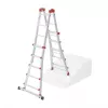Hailo M80 4x5 Rung Ladder Multi-Purpose Combination Ladder, Aluminium, 20 Rungs, 150 kg, EN 131 Professional