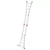 Hailo M80 4x5 Rung Ladder Multi-Purpose Combination Ladder, Aluminium, 20 Rungs, 150 kg, EN 131 Professional