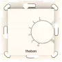 THEBEN RAMSES 741 S Electronic Flush-Mounted Room Thermostat, Rotary Knob, 230 V, 10 A, Pure White