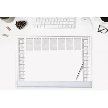 SIGEL H7366 2-Year Calendar Desk Pad, 59.5 x 41 cm, 40 Sheets, Non-Slip, Tear-Off, Multilingual