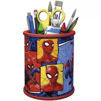 RAVENSBURGER 3D Puzzle Pen Holder Spider-Man - 54 Pieces, Official Marvel, Easy Click