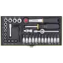 Proxxon 23080 36-Piece Combination Screwdriver and Bit Set with 1/4 inch Hex Quick-Release Handle, CrV Sockets, and Storage Case
