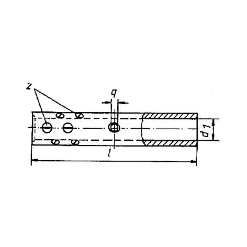 KLAU Tubular Screw Sleeve 10mm² 552R with Solder Hole for Conductor Connection