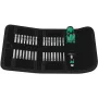 Wera Kraftform Kompakt 60 Torque Multi-Bit Ratchet Screwdriver Set, 17-Piece, 1/4 inch Hex Bits, Rapidaptor Quick-Release Chuck, Hex-Plus, Folding Pouch