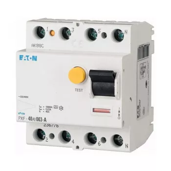 Eaton PXF-40/4/03-A Residual Current Circuit Breaker (RCCB), 40 A, 4-Pole, 300 mA, Type A, 230/400 V AC