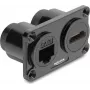 Delock Dual Panel Mount RJ45 Cat.6 + HDMI 4K Socket Black