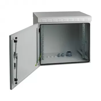 EFB 19 inch Wall-Mount Cabinet 9U Depth 450mm IP55 Pre-Assembled RAL7035 Grey