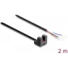 Delock Fork Light Barrier 5 mm Type L with 4 Open Cable Ends NPN L/D Selectable 2 m