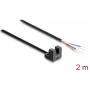 Delock Forked Light Barrier 5 mm L-Type with 4 Open Cable Ends PNP L/D Switchable 2 m