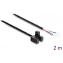 Delock Forked Photoelectric Sensor 5 mm Type F with 4 Open Cable Ends NPN Light-ON/Dark-ON Switchable 2 m
