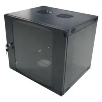LogiLink 19 inch Wall-Mount Single Section Cabinet 6U, Flat Pack, Black (RAL 9005)