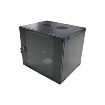 LogiLink 19 inch Wall-Mount Single Section Cabinet 6U, Flat Pack, Black (RAL 9005)