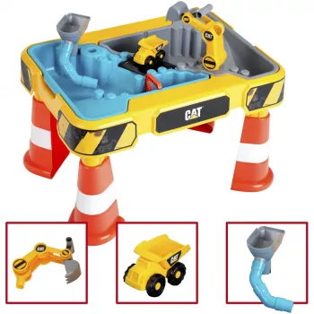 THEO KLEIN CAT Sand and Water Play Table with Excavator and Dump Truck