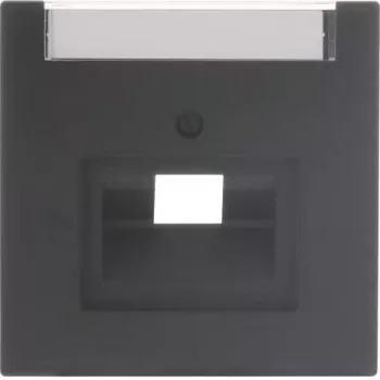 Busch-Jaeger future® linear Central Cover Plate 1-Gang UAE/IAE with Labeling Field, Studio White