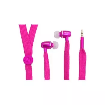 LogiLink Stereo In-Ear Headset with Microphone, 3.5mm, Pink