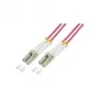 LogiLink OM4 LC/LC Duplex Multimode Fiber Patch Cable, 75m, LSZH, Aqua