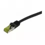 SYNERGY21 CAT6A S/FTP Patch Cable RJ45, 500MHz, 20m, Black, TPE/LSZH, Indoor/Outdoor, UV/Water/Oil Resistant, AWG26, CAT7 Raw Cable