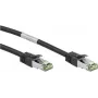 Wentronic Goobay CAT 8.1 S/FTP (PiMF) Patch Cable, 10 m, Black, LSZH Halogen-Free, Copper AWG 24